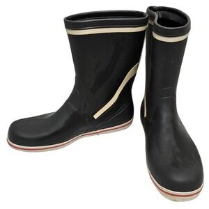 Gill 915 Short Cruising Boots Mens 14 Black Waterproof Sailing Deck Rubber 23977